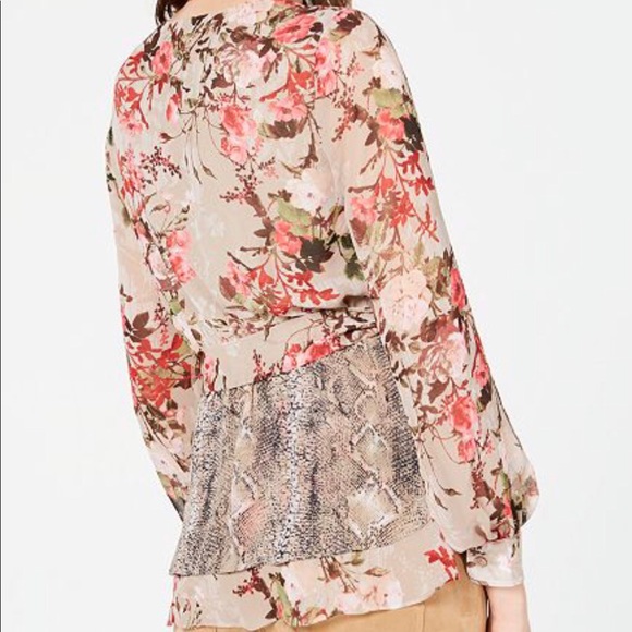 I.N.C Blouse Floral/Animal Print - Picture 5 of 5